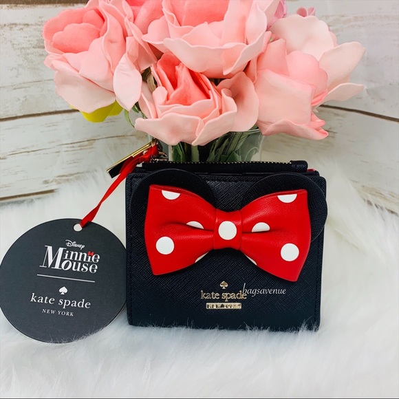 KATE SPADE MINNIE MOUSE BLACK BACKPACK WALLET SET - Picture 5 of 8